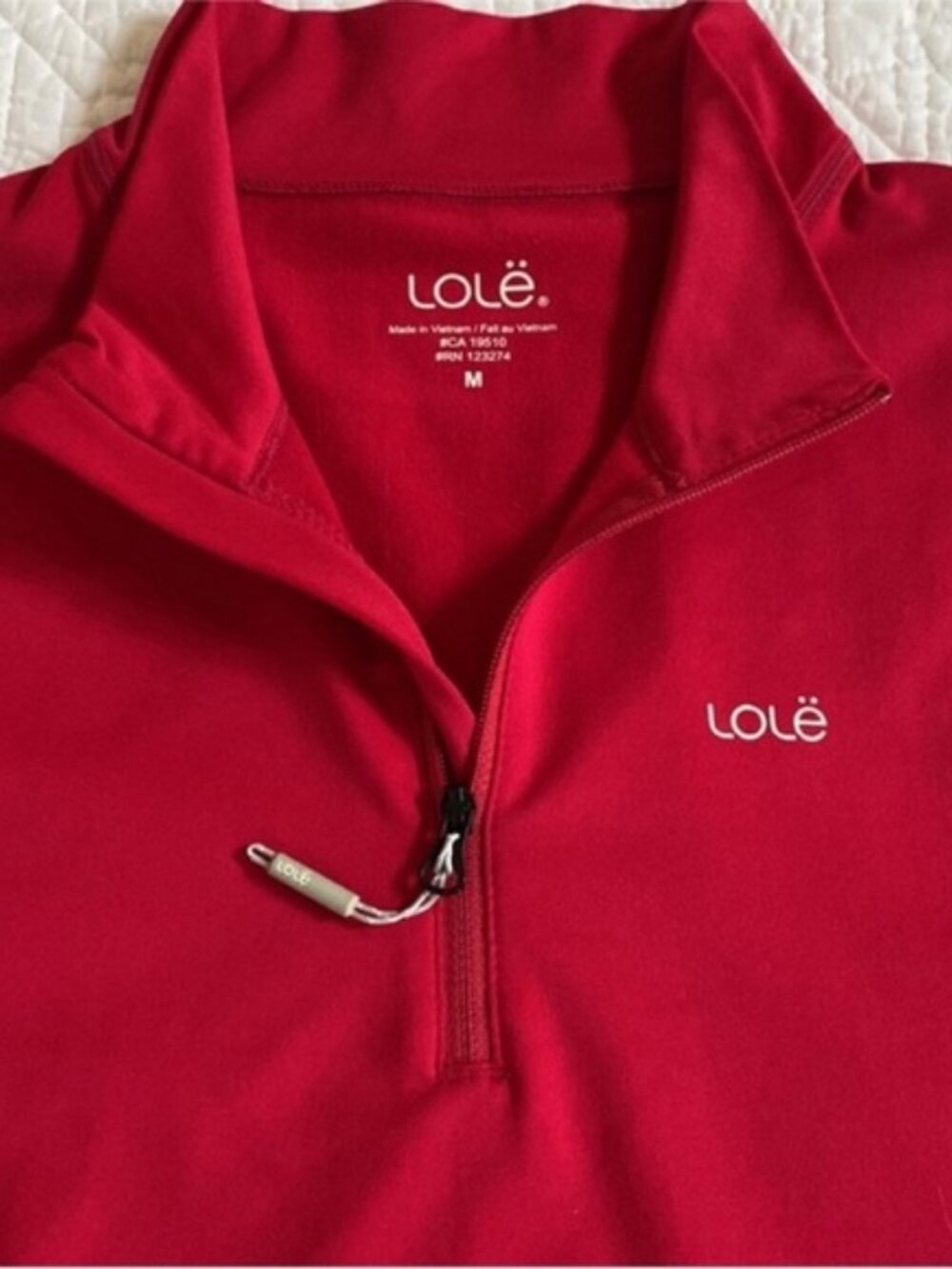 Lole women’s long sleeve top half zipp pullover fleece size Medium - Picture 2 of 9